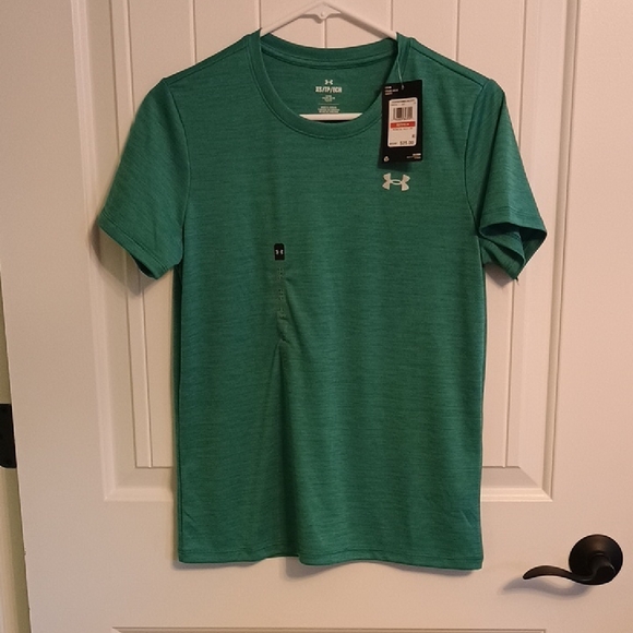 NWT Woman's XS Under Armour Teal Short Sleeve Tee - Picture 1 of 5